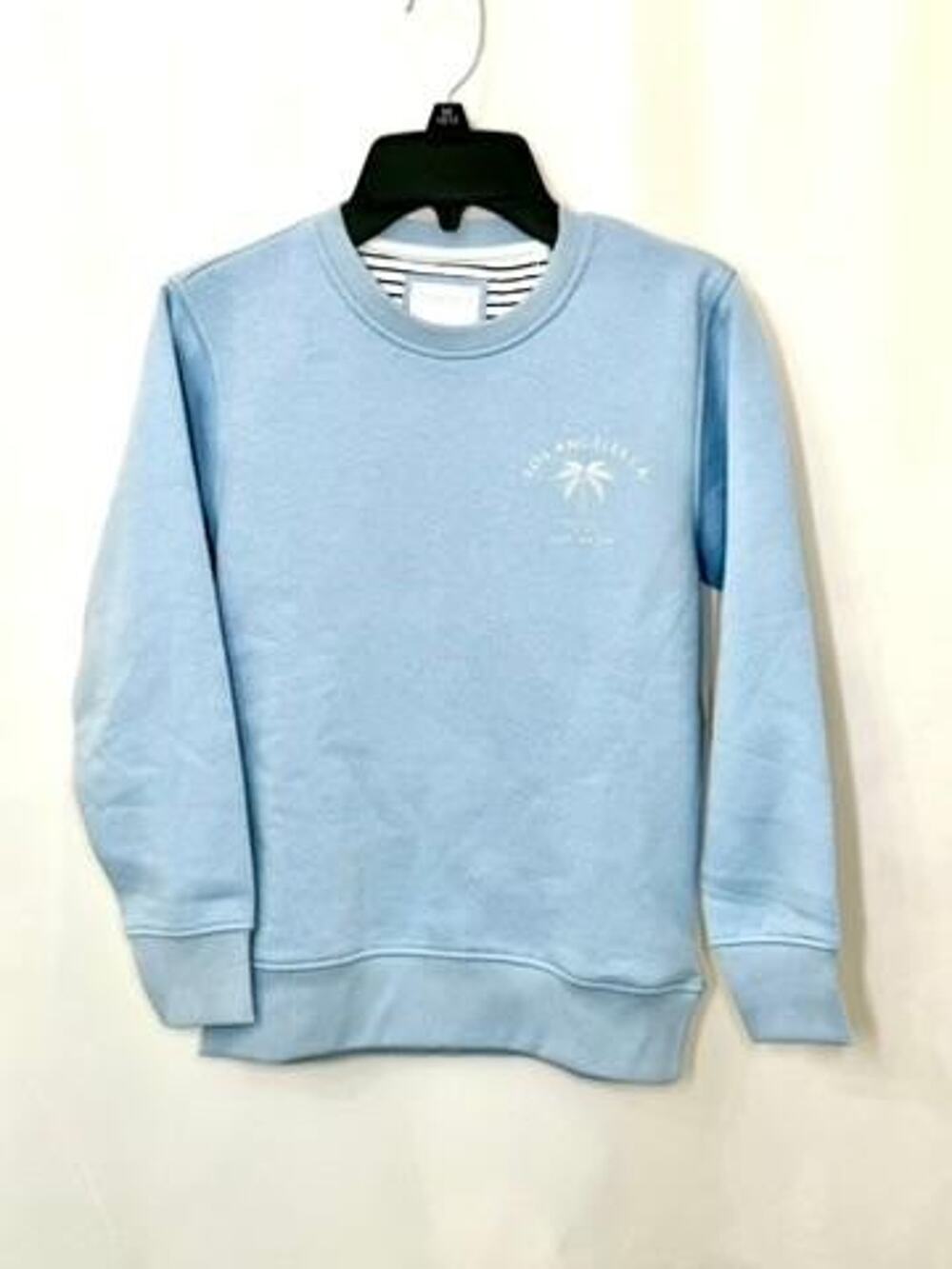 Denim & Flower Ricky Singh Boys Size 8 Blue Fleece Sweatshirt Los Angeles CA